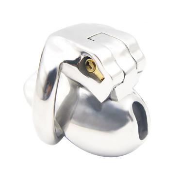 High quality metal stainless steel short small cock cage male chastity device penis lock adult men sex toys