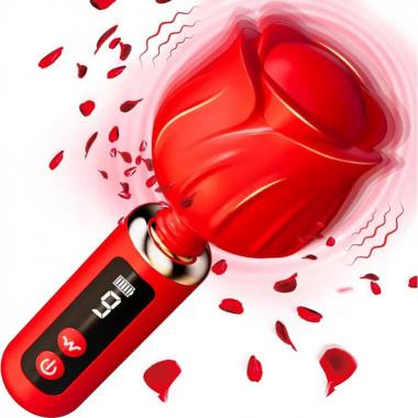 LED Display Mini AV Wand Massager Rose Clitoral Vibrator Sex Toys for WomAn Rechargeable G Spot Nipple Anal Sex Stimulation%