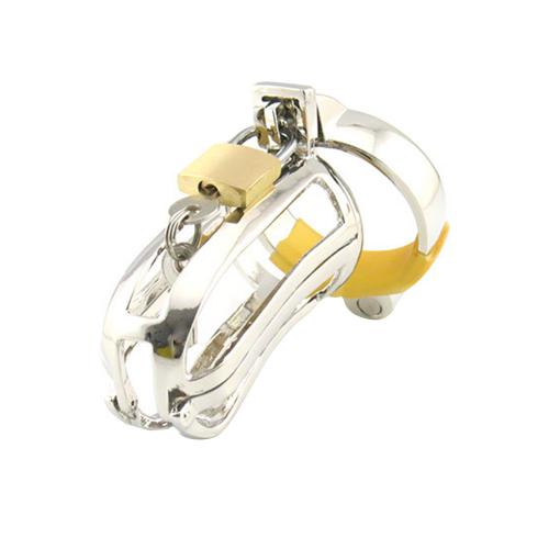 Long Large Stainless Steel Half Opening Chastity Lock Men