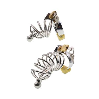Men Kinky Toys Steel Male Chastity Cage Chastity Lock