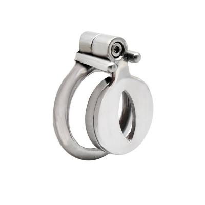 Metal Flat Small Male Chastity Device Penis Lock Cock Cage Easy to Clean BDSM Toys for Men