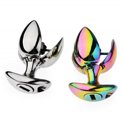 Metal Opening Lotus Anal Plugs Vaginal Dilator Stainless Steel Adjustable Anus Lock Trainer Butt Expander Sex Toys Adult Games%