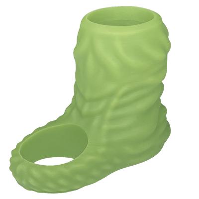 Monster Dildo Sleeve Silicone Male Penis Sleeve with Cock Ring Ejaculation Delay Cock Ring Delay Ejaculation Enjoy Sex Life
