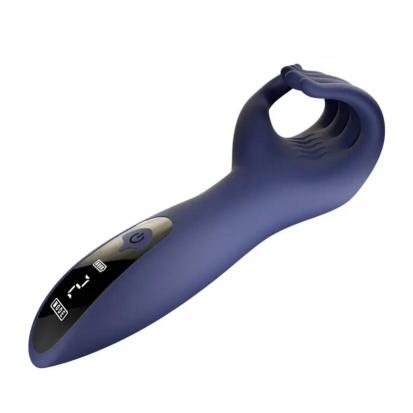 New LED Display Finger Male Masturbation Stimulated Vibration Testicular Massager Masturbator Cup Sex Toys for Men%