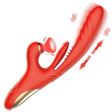 Rabbit Vibrator 7 Sucking Mode 7 Vibration Frequency Tongue Licking G-spot Thrusting Heating Dildos Vibrator Sex Toys for Woman%