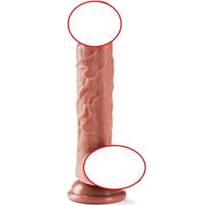 Realistic Silicone Dildo G-spot Stimulator Flesh Penis Sex Toy with Suction Cup for Clitoral Vagina Anal Stimulation for Women