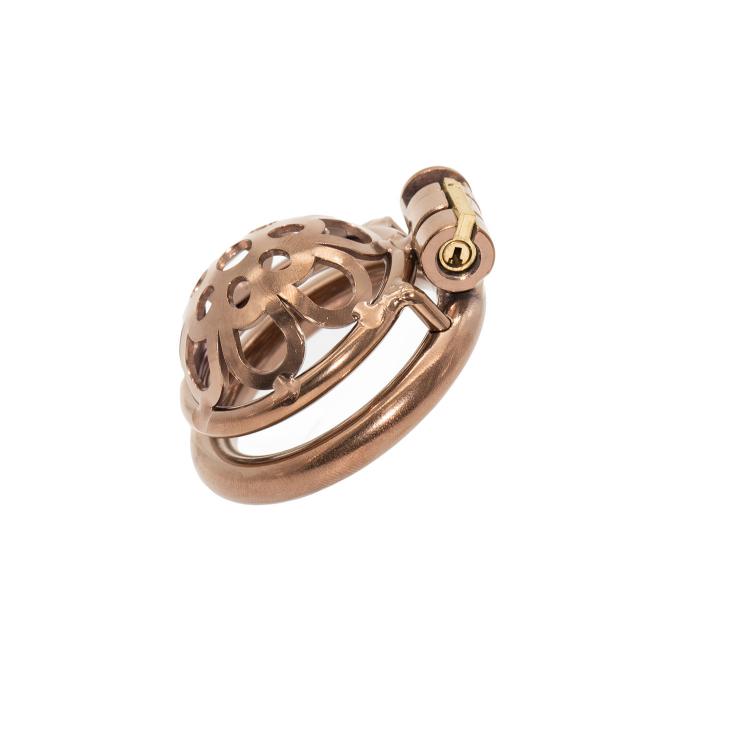 Rose Gold Small Breathable Chastity Lock Male Chastity Device Cock Bondage Cage Sex Toys for Man