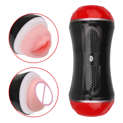 Sex Toys for Men Masturbator Cup Real Pussy Realistic Vagina Mouth Real Double Head Masturbator Cup Endurance Exercise%