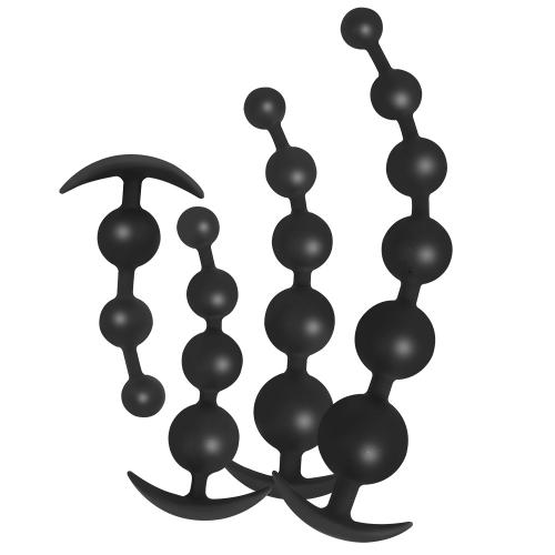 Silicone Anal Beads Flexible Anal Chain Sex Toy with Different Size Prostate Massage Trainer Anal Plug for Men Women Toys