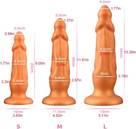 Silicone Anal Plug Vaginal G-spot Stimulation Dildo Bulge Textures Prostate Massage with Suction Cup for Women Men Masturbation