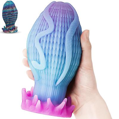 Silicone Luminous Anal Plug Long Prostate Stimulating  Animal Snake Anal Toy Wearable Butt Plug for Men Women Masturbation