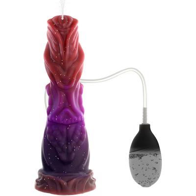 Squirting Ejaculating Dragon Dildo Silicone Huge Fantasy  Creature Horse Knot Soft Anal  Animal Dildo with Suction Cup