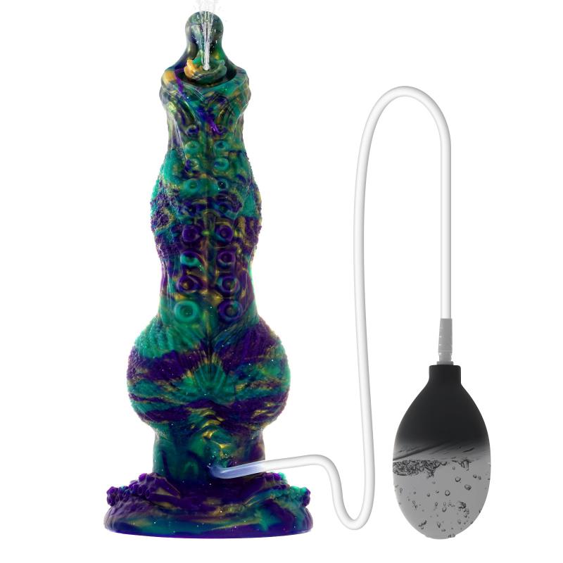 Squirting Monster Dildo with Suction Cup Fantasy Ejaculating Dog Knot Penis Silicone Realistic Tentacle Dildo Masturbator Toy
