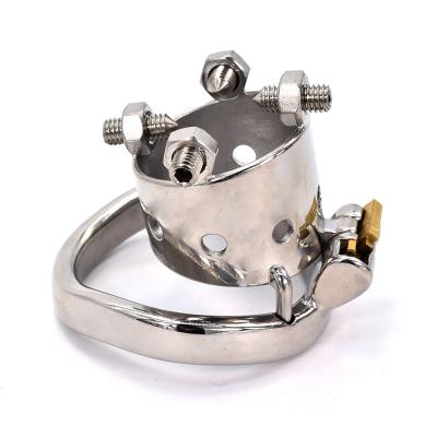 Stainless Steel Male Chastity Device Metal Penis Locks Bird Cage with Open Top