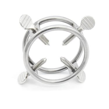 Stainless Steel Male Chastity Device  Penis Bondage Lock Spiked Cock Ring BDSM Sex Toys
