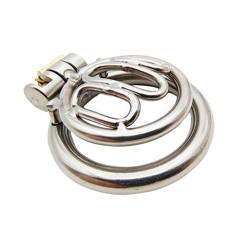 Stainless Steel Small Male Chastity Device Flat Metal Cock Cage Sex Toys Penis Lock