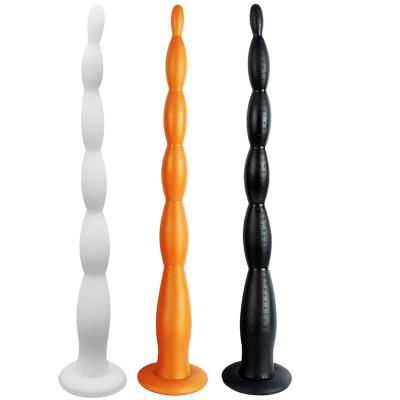 Super Long Anal Beads Ultra Soft Liquid Silicone Anal Plug Flexible Butt Plug Prostate Massage Anal Sex Toys for Men Women