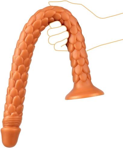 Super Long Anal Plug Dildo Liquid Silicone Anal Butt Plug with Spiral Texture Design Soft Vaginal Massage Prostate Stimulation