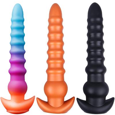 Super Long Wearable Anal Beads Liquid Silicone Thread Anal Plugs G-spot Dildo Vaginal Stimulation Prostate Massage for Men Women