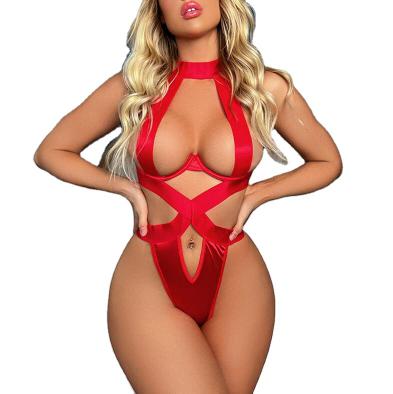 Superior Womens Underwear Bodysuit Black Strap Hanging Neck Hollow Out Backless Body Shaping One-piece Garment Womens Clothing%