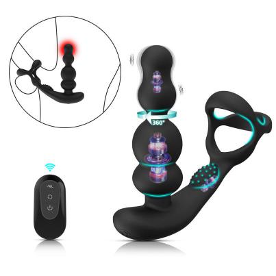 Wireless Remote Control Gay Vibrators 360 Degree Rotation Butt Plug Prostate Massager Stimulator Adult Anal Pleasure Sex Toys%