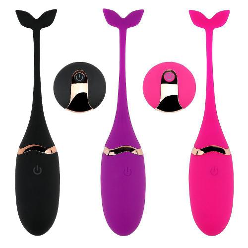 Wireless Remote Control Small Whale Erotic Kegel Ball Vibration Comforter Small Tadpole Fish Tail Jumping Ball Adult Products%