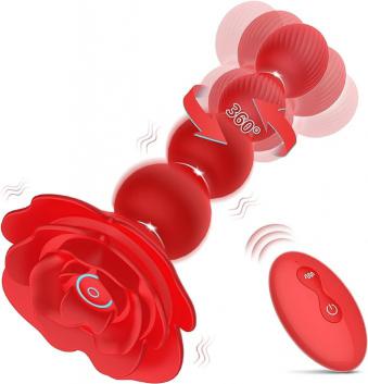  Anal Plug Rose Vibrator Couples Sex Toys 10 Rotate Twist Vibrating Anal Vibrators Rose Sex ToyAdult Sex Toys for Couple