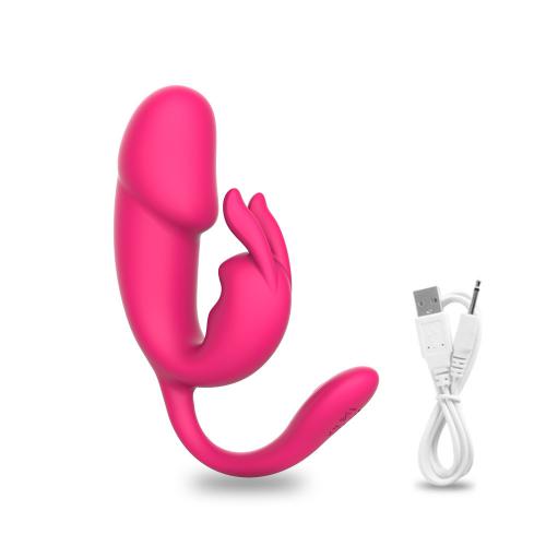 10 Clitoral Wearable Vibrating Panties with Remote Control 3 in 1 Rabbit Vibration Dildo Toys Vibrator for Women Sex