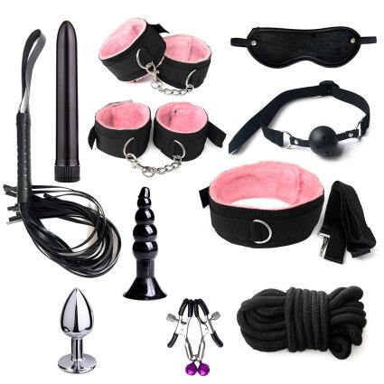 11 Piece Premium PU Leather Yoga Exercise Kit Adjustable Cuff Fixing Bondage Kit BDSM Adult Games Sex Products