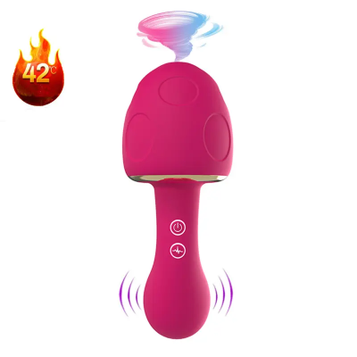 2 in 1Mushroom Clitoral Sucking Vibrator 10 Silicone Clitoral Vibrator USB Charging Female Masturbator Waterproof Women Sex Toy