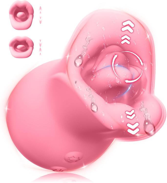 3IN1 Silicone Mouth Tongue Clitoral Stimulator Rose Sex Toy Vibrator Anal Clit Nipple Massage Adult Sex Toys for Women