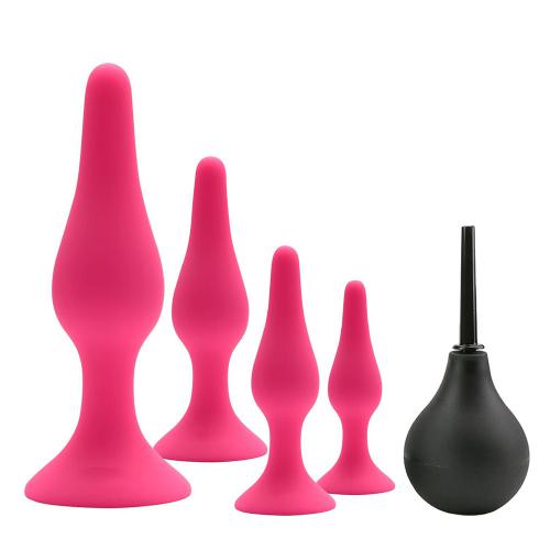 4 Pcs 5 Pcs Soft Silicone Suction Cup Anal Sex Tools Trainer Kit Anal Butt Plug Set for Male Female
