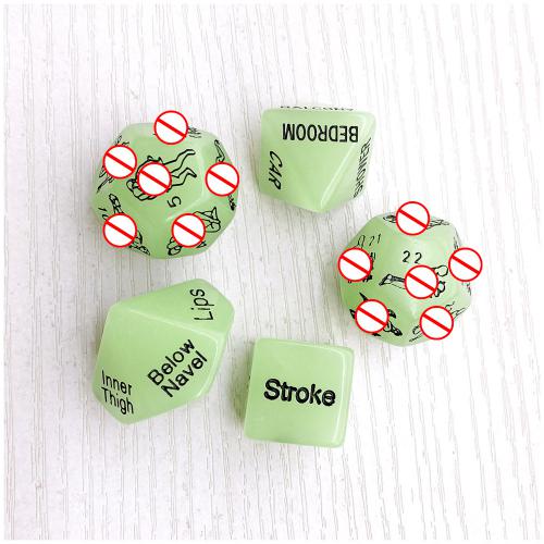 5 Pcs Romantic Dice Game Gifts for Couples Dice Glowing Sex Dice for Cuples Naughty Positions Party Game Adult Sensory