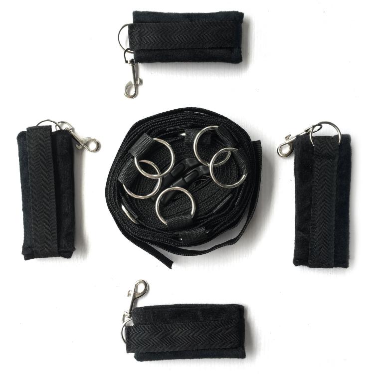 5PCS Sex Bondage BDSM Kit Restraints Set Sex Toys with Hand Cuffs Ankle Cuff Bondage Collection Restraint Kits for Women Men