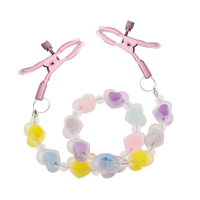 Adjustable Nipple Clamps Bells Pearl Chain Jewelry Breast Clamps Nipple Chain BDSM Bedroom Sex Game for Adult Women Sex Toys