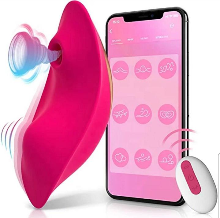 App Remote Clitoral Suction Vibrator Butterfly Vibrator Strap on Clit Sucker Wearable Female Vibrator Sex Toys for Women