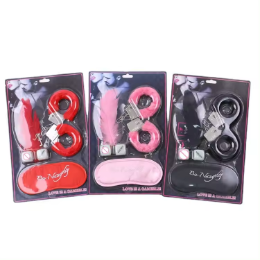 Bachelor Party Game Set Pants Whip Furry Feather Flirting Tickler Dice BDSM Set Eye Blindfold Handcuffs Sex Toys for Hen Night