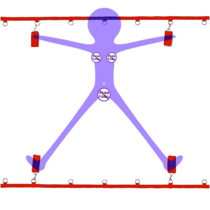 Bed BDSM Restraints Kit Metal Connection Bar Wrists Bondage Handcuffs Cuff Play Cosplay Game Set Sex Toys for Couples Women Men