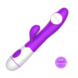 Best Sell Realistic Rabbit Vibrator 30 Speeds Mode Sex Toy Dildo Vibrator for Women Couple Adult
