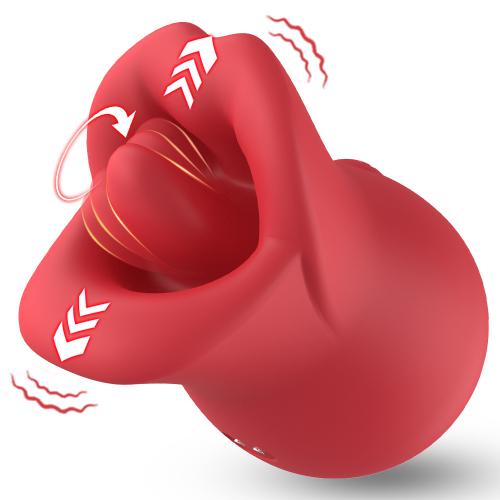 Female 10 Frequency Mouth Tongue Licking Vibrator for Women Masturbation Vibrator G Spot Clitoral Stimulation Sex Toys for Woman