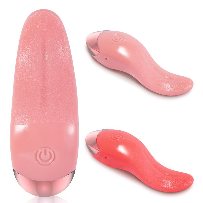 Female Simulation Electric Vibrator Masturbator Mute Tease Heating Tongue Licking Erotic Supplies for G-Spot & Vaginal Vibrators