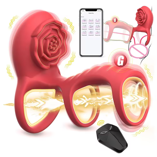 Generation Vibration Ring Wireless Remote Control Lock Precision Ring Couple Total Vibration Double Ring Adult Sex Toys