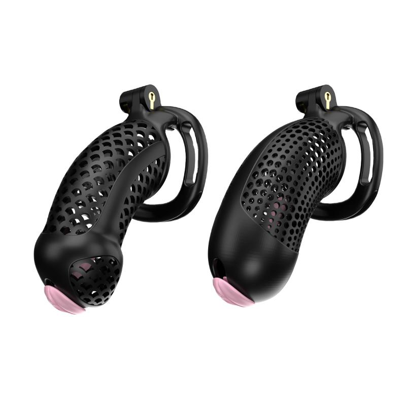 Large Mesh Plastic Male Chastity Locks Bondage Belt Cock Bondage Cages Crossdressing Tools Adult Sex Toys