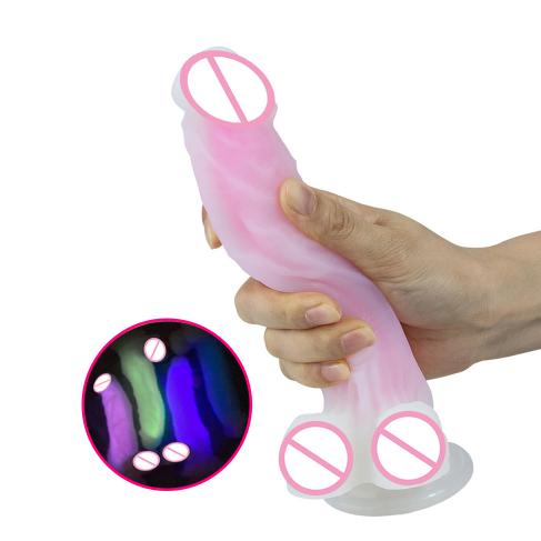 Luminous Monster Realistic Dildo Huge Silicone Anal Dildo Anal Plug with Suction Cup Adult Sex Toys for Women Men