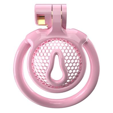 Male Chastity Device Cock Cage Short Hollow Plastic Penis Lock Anti-Masturbation Sex Toy
