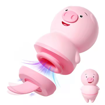 New Female Pink Pig Tongue Licking Clitoris Sucking Vibrators Piggy G Spot Vagina Massager Vacuum Stimulator Sex Toys for Women