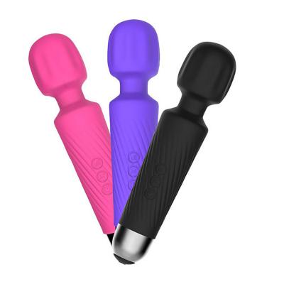 Powerful Personal Wand Massager Rechargeable Vibrator 8 Speeds 20 Patterns Quiet Clit Vibrator Wireless Female Adult Sex Toys