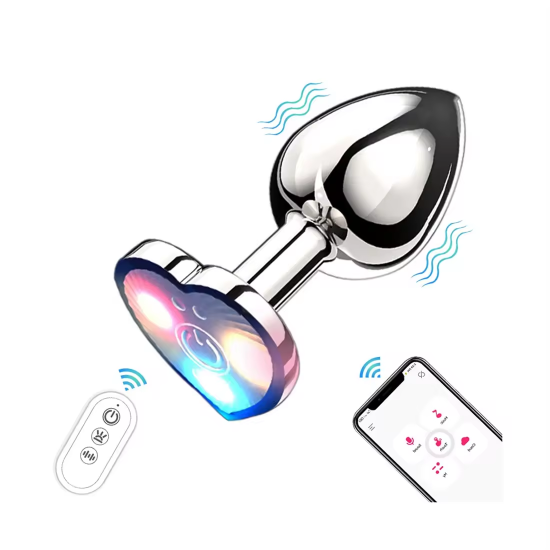 Remote Control Luminous Vibrating Butt Plug APP Led Anal Plug Anal Beads Prostate Massager Jeweled Anal Vibrator Adult Sex Toys
