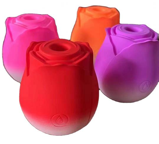 Rose Toy Nipple Suction Cup Clitoral Stimulator Silicone Female Adult Masturbating Rose Vibrator Sex Toys for Woman