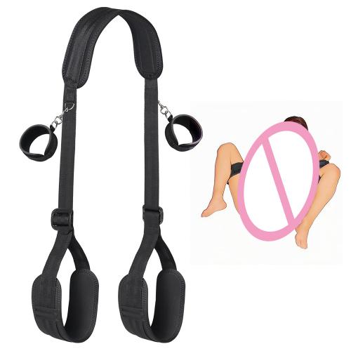 Sex Bondage BDSM Kit Bed Restraints Set with Handcuffs Neck ThighAnkle Adjustable Leg Straps Handcuffs for SM Adult Couples